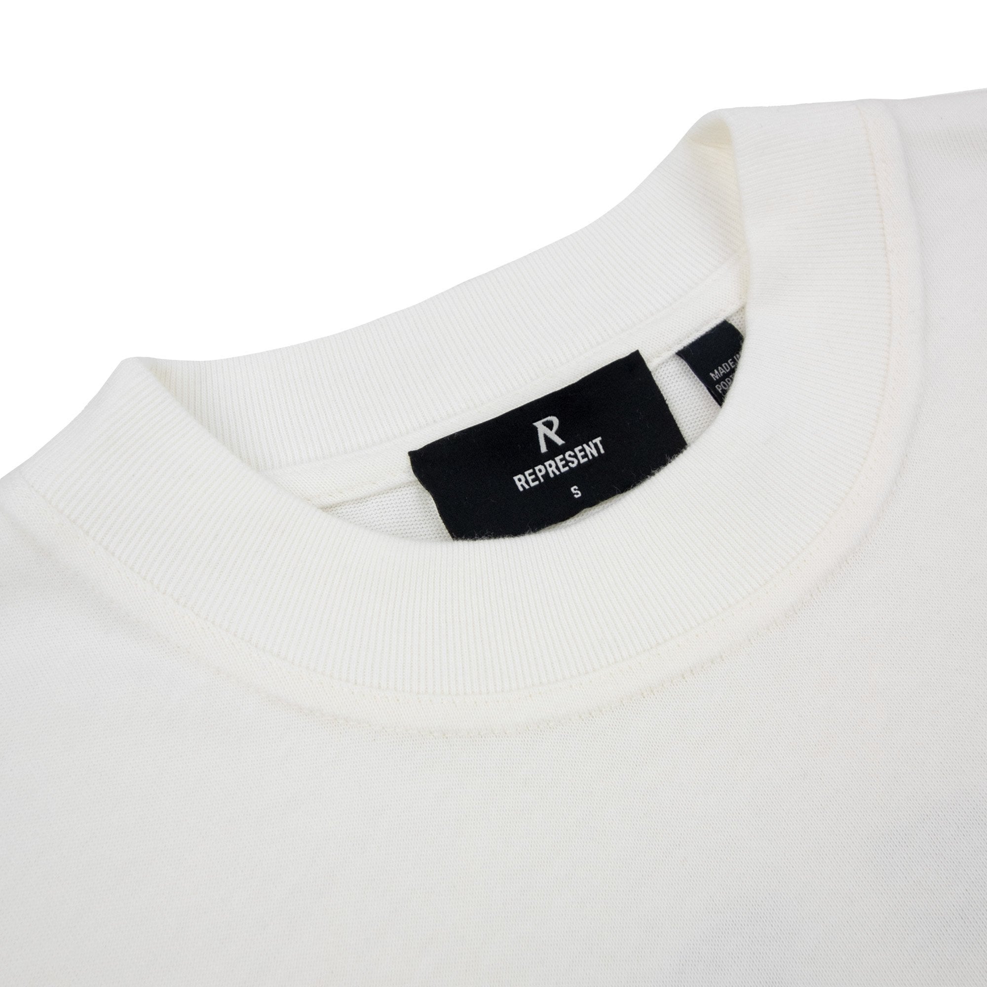 Represent Owners Club Script T Shirt Flat White
