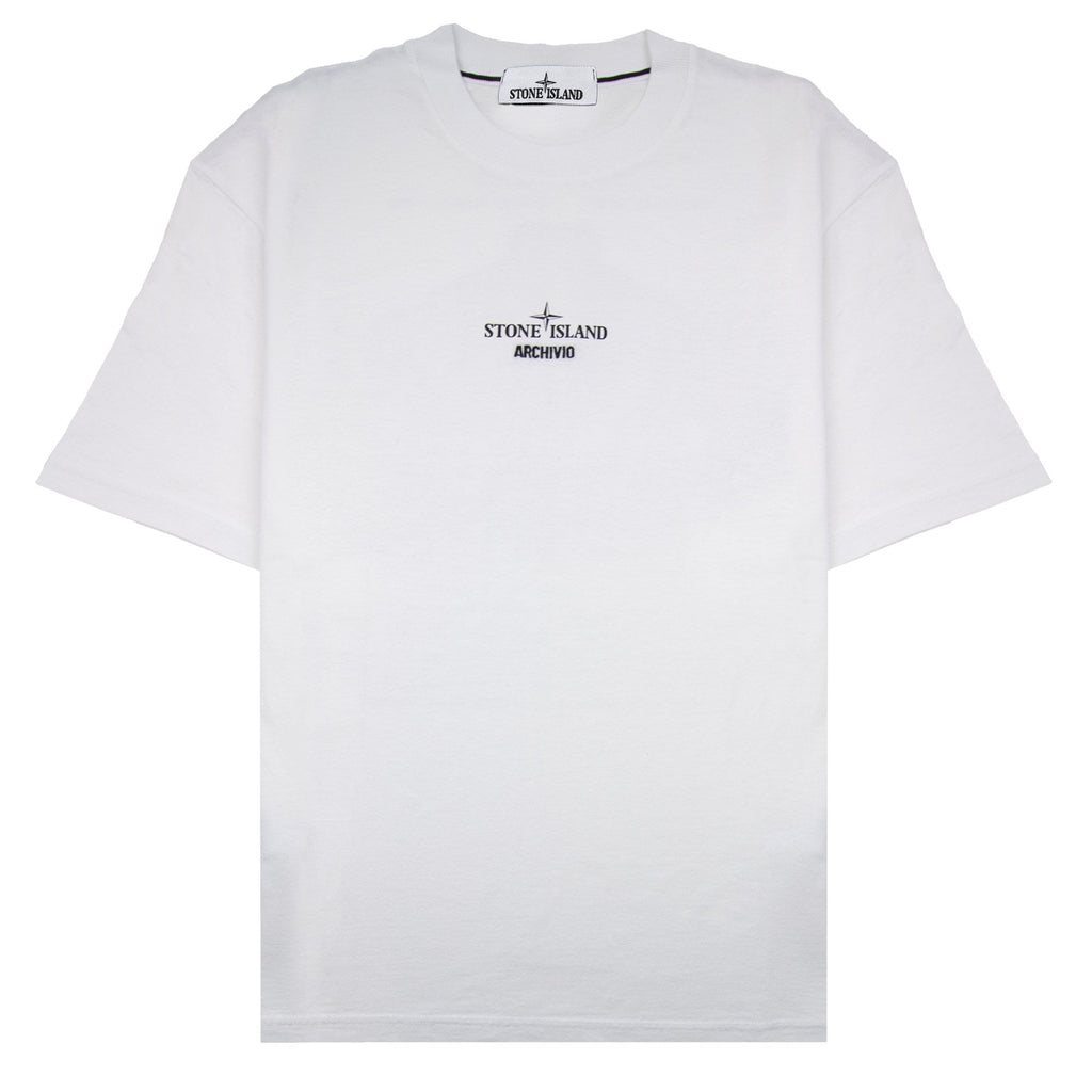 Stone Island 210007 Archivio Print T Shirt White V0001