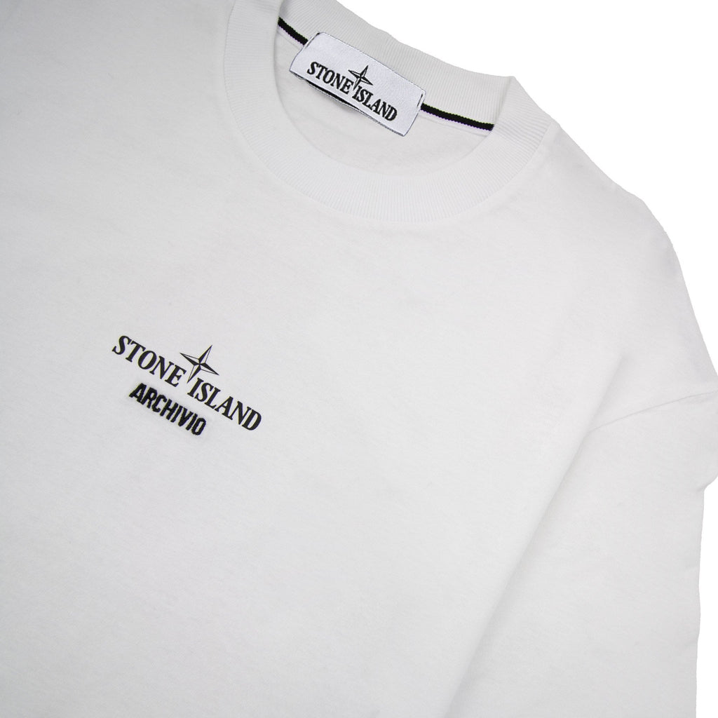 Stone Island 210007 Archivio Print T Shirt White V0001