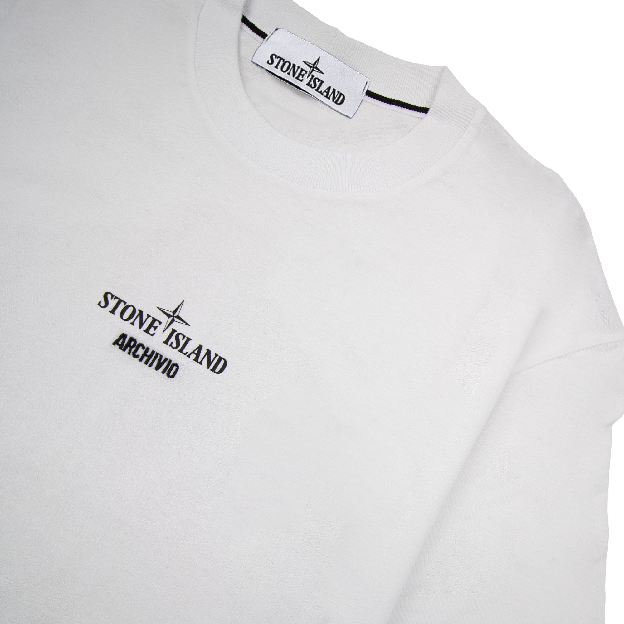 Stone Island 210007 Archivio Print T Shirt White V0001