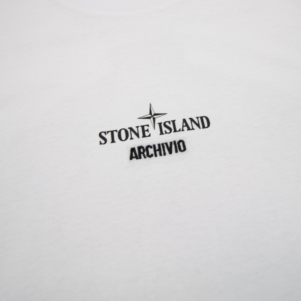 Stone Island 210007 Archivio Print T Shirt White V0001