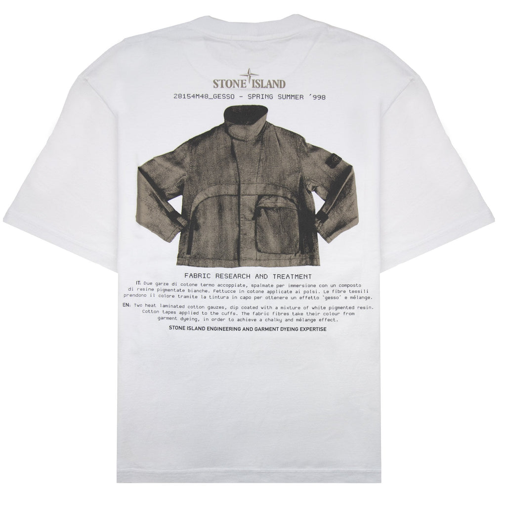 Stone Island 210007 Archivio Print T Shirt White V0001