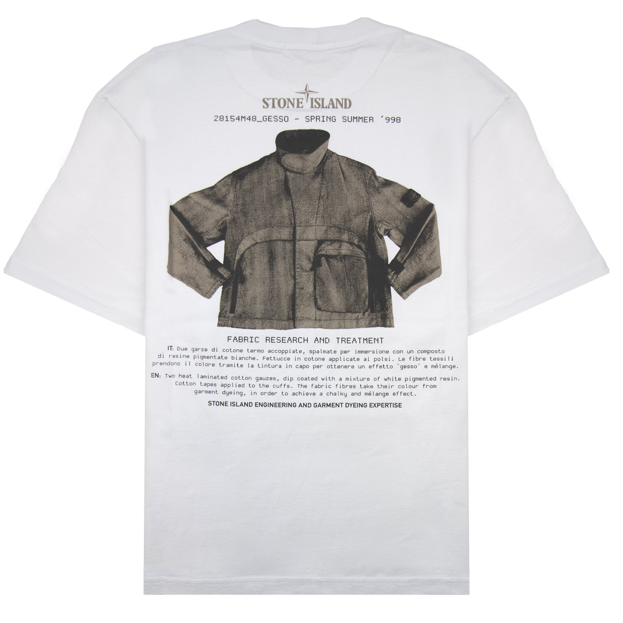 Stone Island 210007 Archivio Print T Shirt White V0001