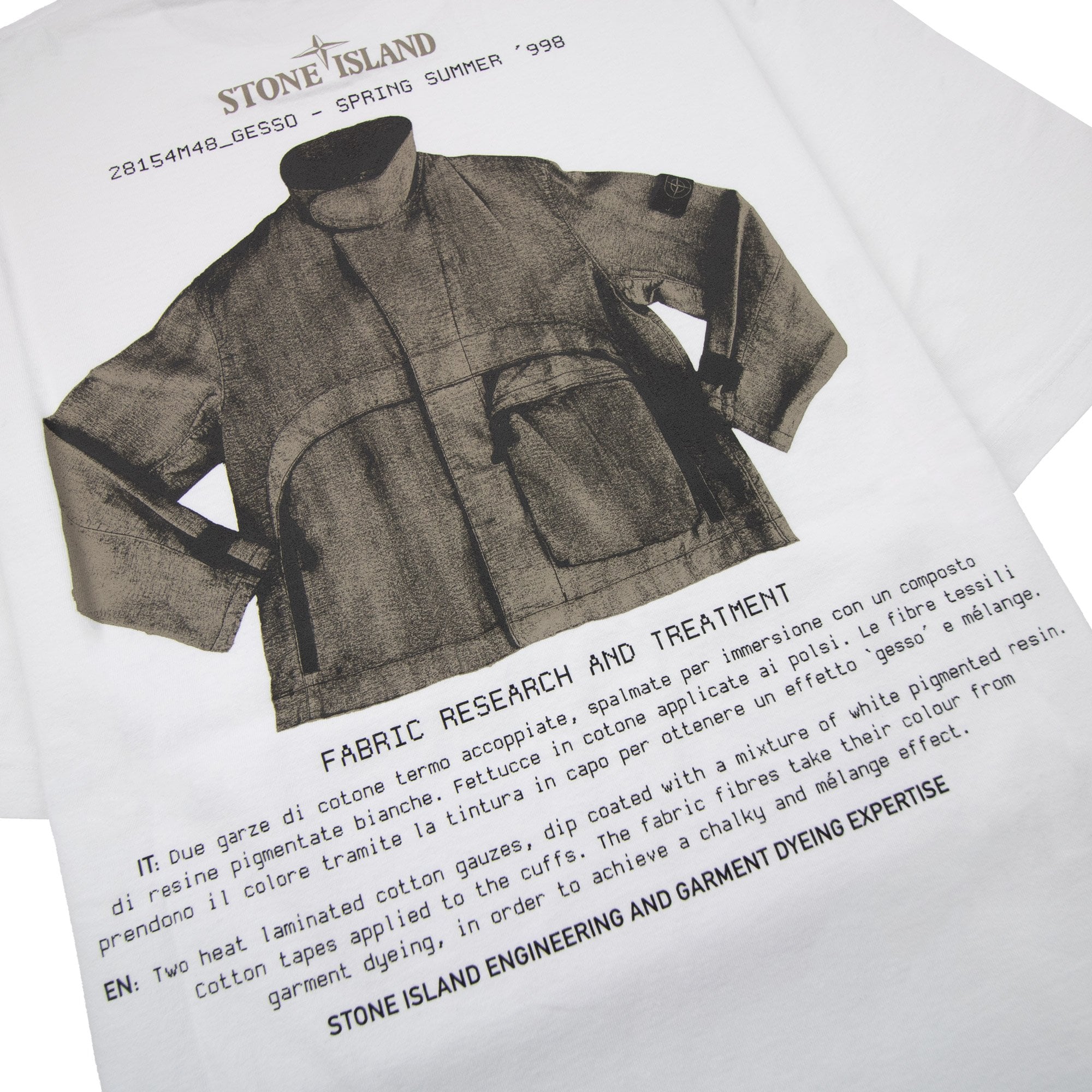 Stone Island 210007 Archivio Print T Shirt White V0001