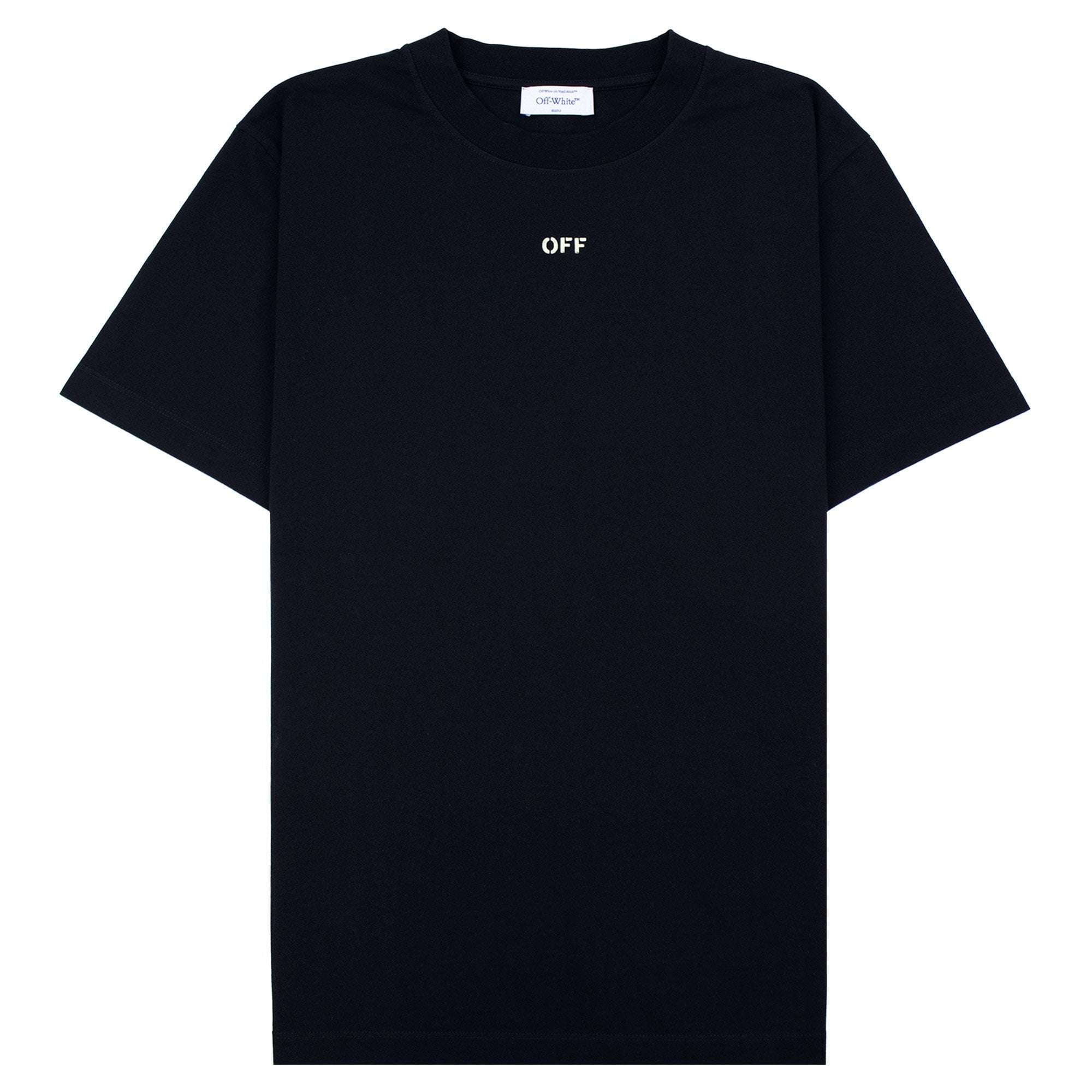 Off White Croco Arrow Slim S/s T Shirt Black Lime