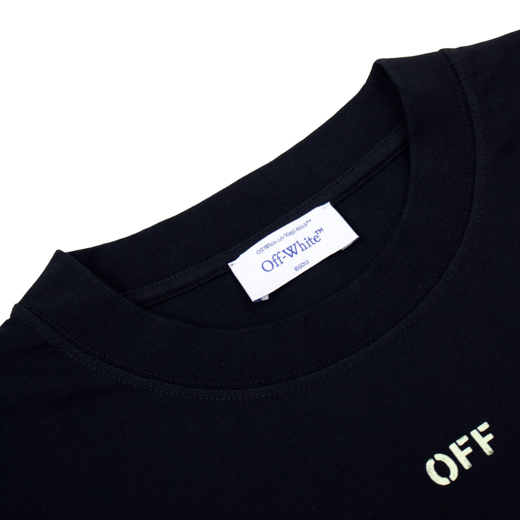 Off White Croco Arrow Slim S/s T Shirt Black Lime
