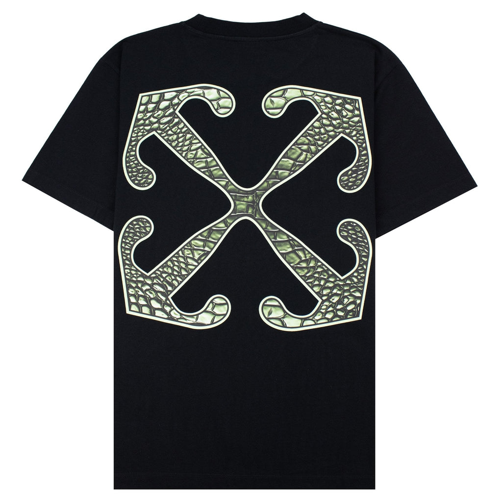 Off White Croco Arrow Slim S/s T Shirt Black Lime