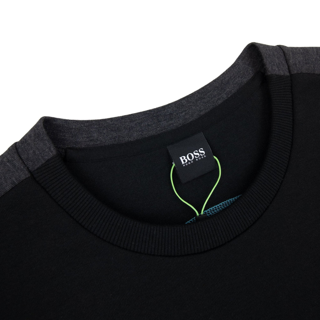 Hugo Boss Sweatshirt With Embroidered Curved Logo Black