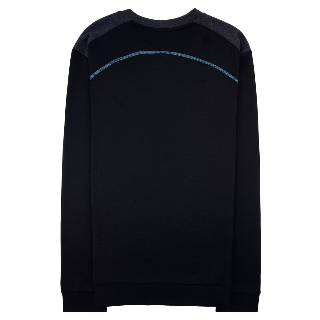 Hugo Boss Sweatshirt With Embroidered Curved Logo Black