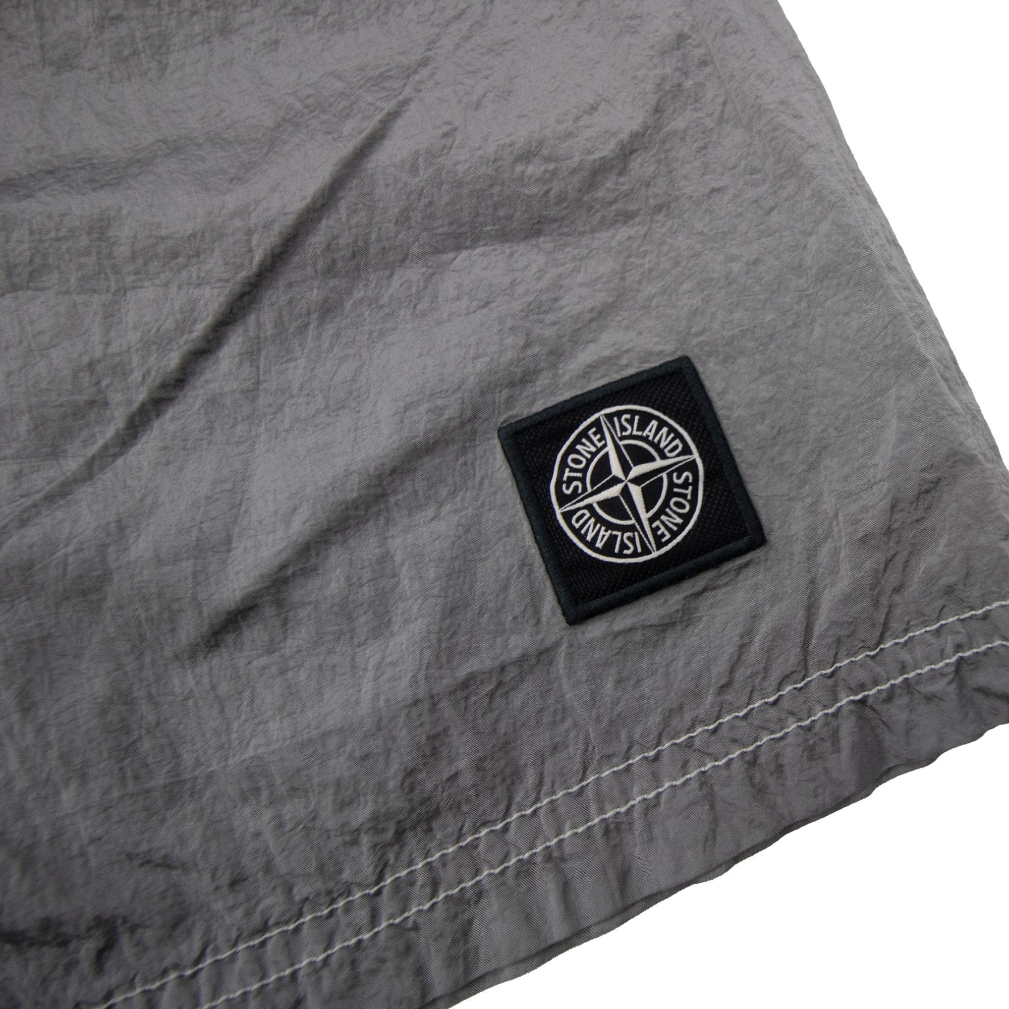 Stone Island B100009 Nylon Metal Mid Length Swim Trunks Pearl Grey V0061
