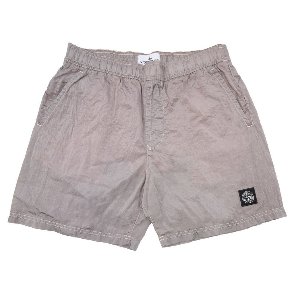 Stone Island B100009 Nylon Metal Mid Length Swim Trunks Pink V0082