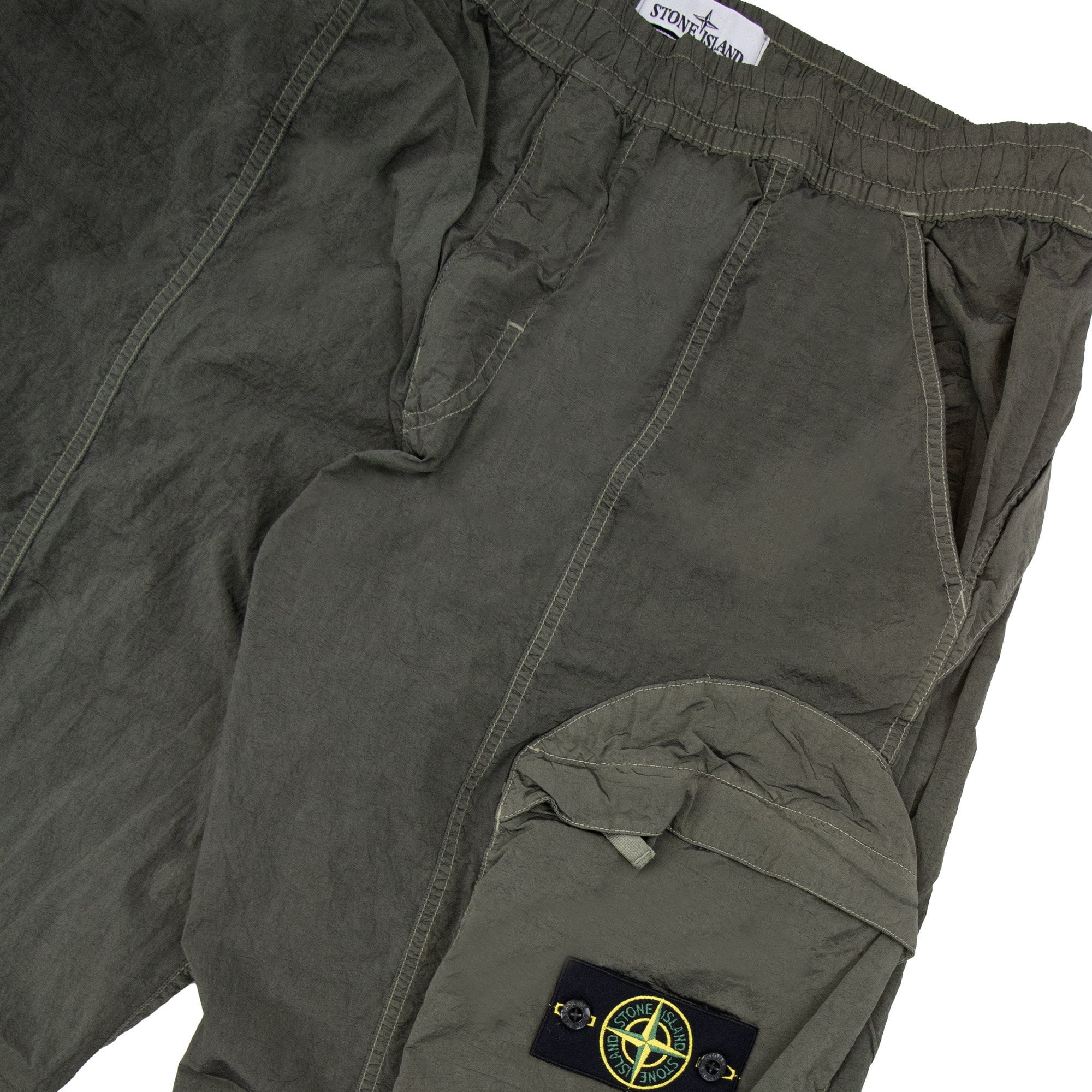 Stone Island 100006 Nylon Metal Econyle Cargo Pants Khaki V0054