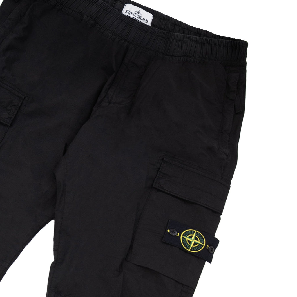 Stone Island 3100031 Supima Twill Stretch Cargo Trouser Black V0029