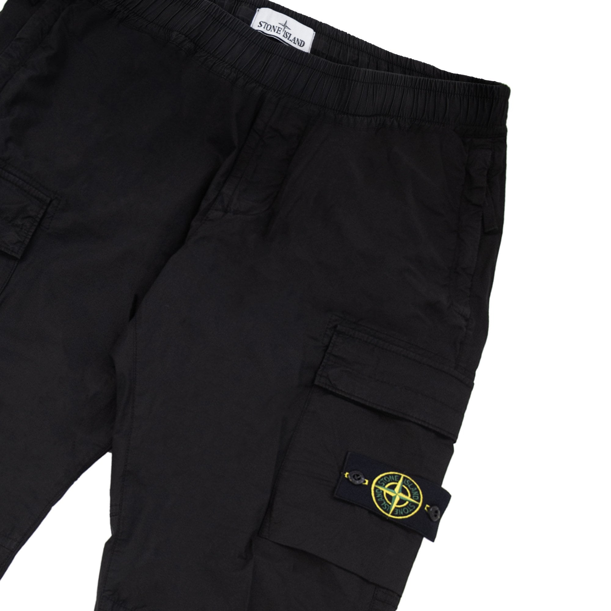Stone Island 3100031 Supima Twill Stretch Cargo Trouser Black V0029