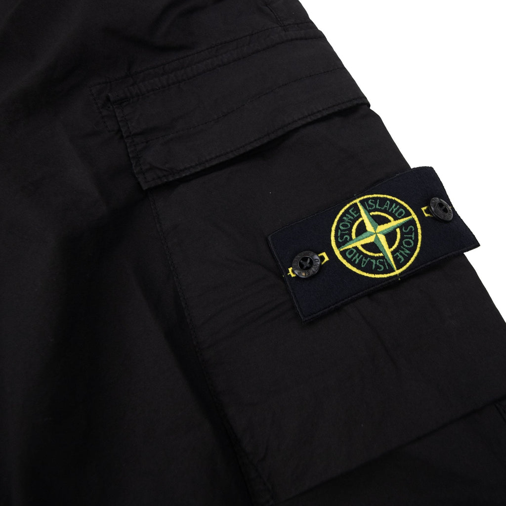 Stone Island 3100031 Supima Twill Stretch Cargo Trouser Black V0029