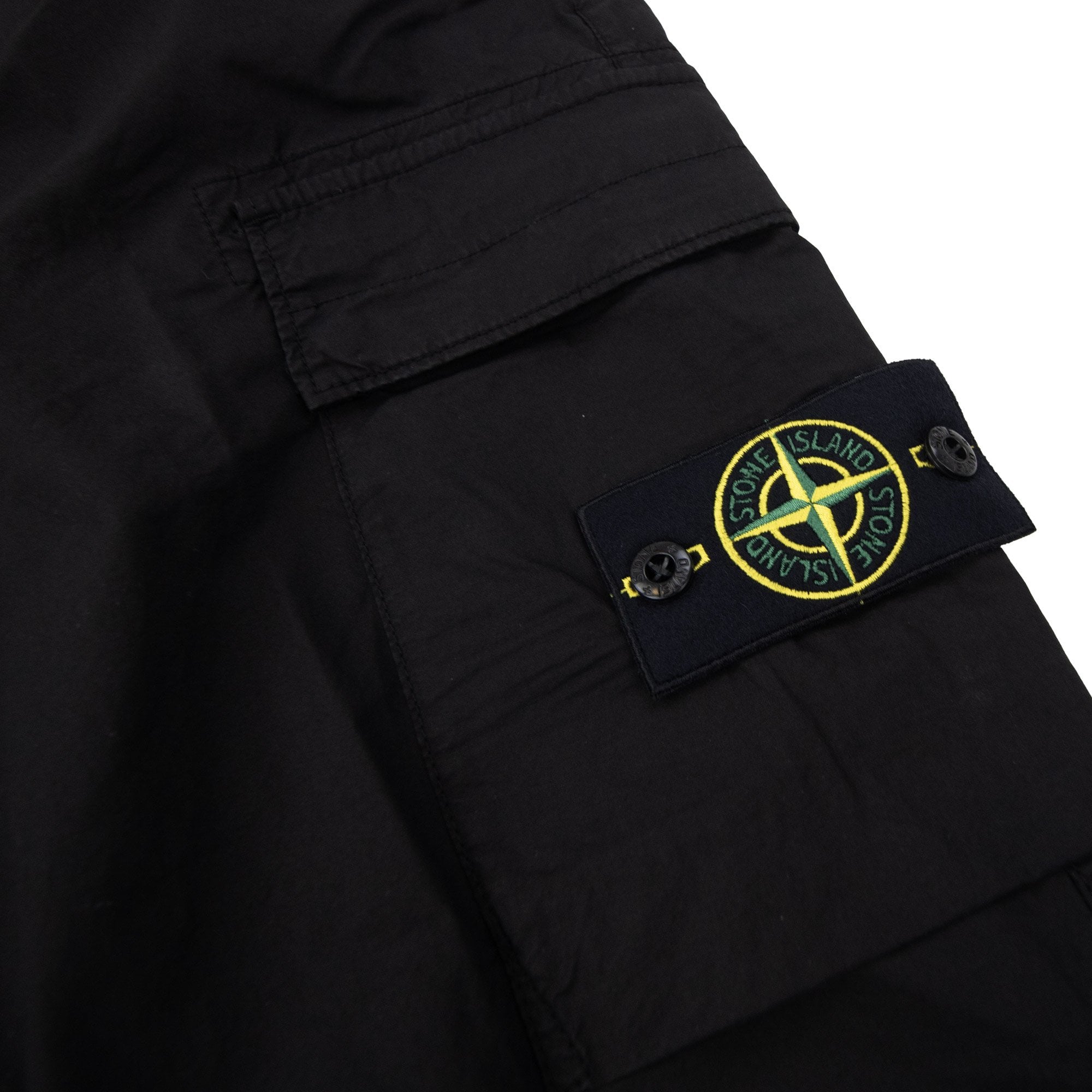 Stone Island 3100031 Supima Twill Stretch Cargo Trouser Black V0029