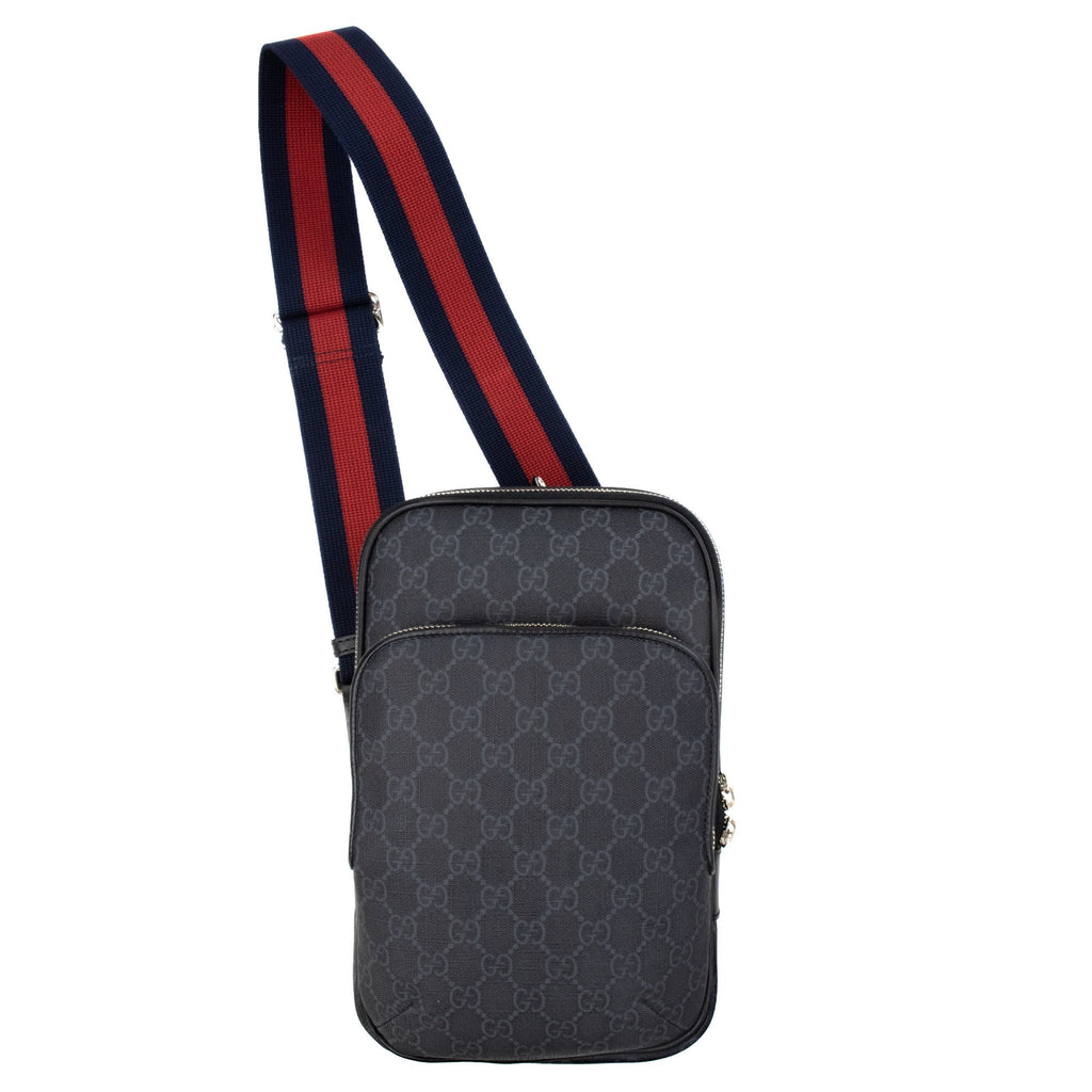 Gucci Gg Supreme Cross Body Bag Black