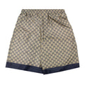 Gucci All Over Gg Print Silk Shorts Beige
