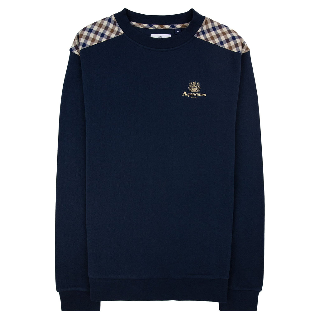 Aquascutum Cc Shoulder Crewneck Fleece Navy 11