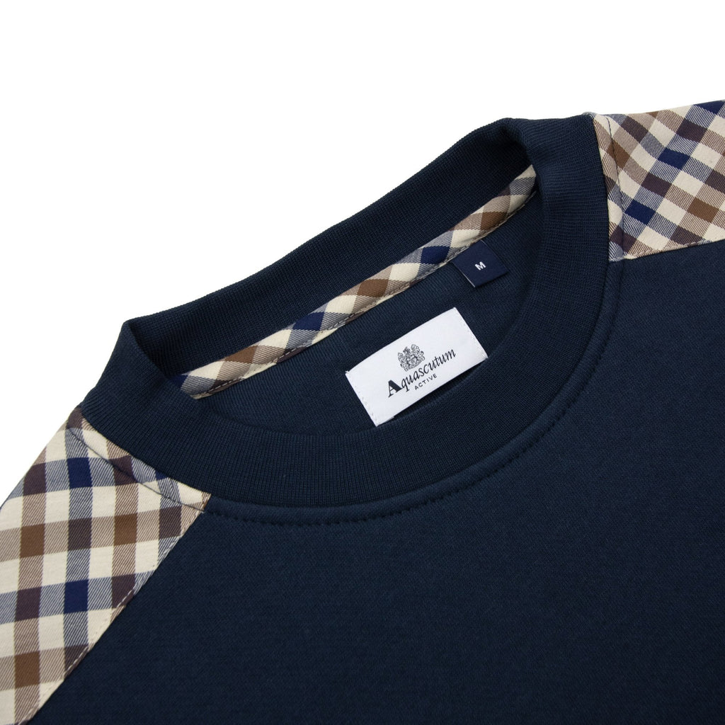 Aquascutum Cc Shoulder Crewneck Fleece Navy 11
