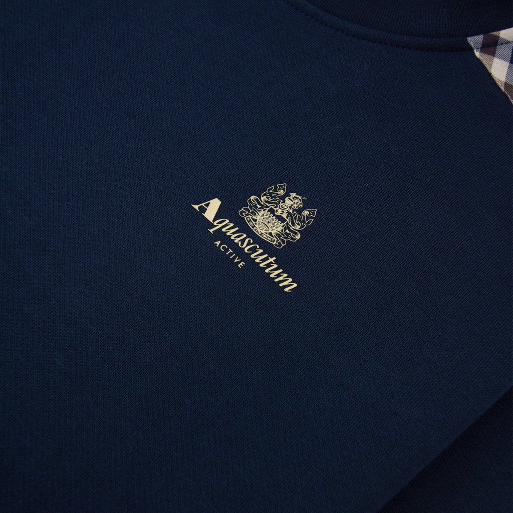 Aquascutum Cc Shoulder Crewneck Fleece Navy 11