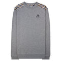 Aquascutum Cc Shoulder Crewneck Fleece Dark Grey Melange 53