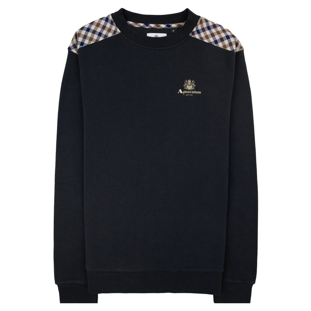 Aquascutum Cc Shoulder Crewneck Fleece Black 16