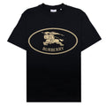 Burberry Knight Stamp Cotton T Shirt Black
