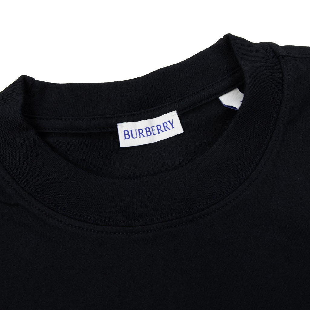 Burberry Knight Stamp Cotton T Shirt Black