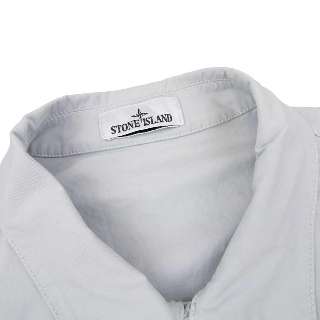 Stone Island 1200033 Supima Cotton Twill Stretch Tc Overshirt Sky Blue V0041