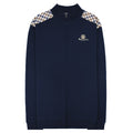 Aquascutum Cc Shoulder Fz Fleece Funnel Neck Navy 11