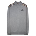 Aquascutum Cc Shoulder Fz Fleece Funnel Neck Dark Grey Melange 53