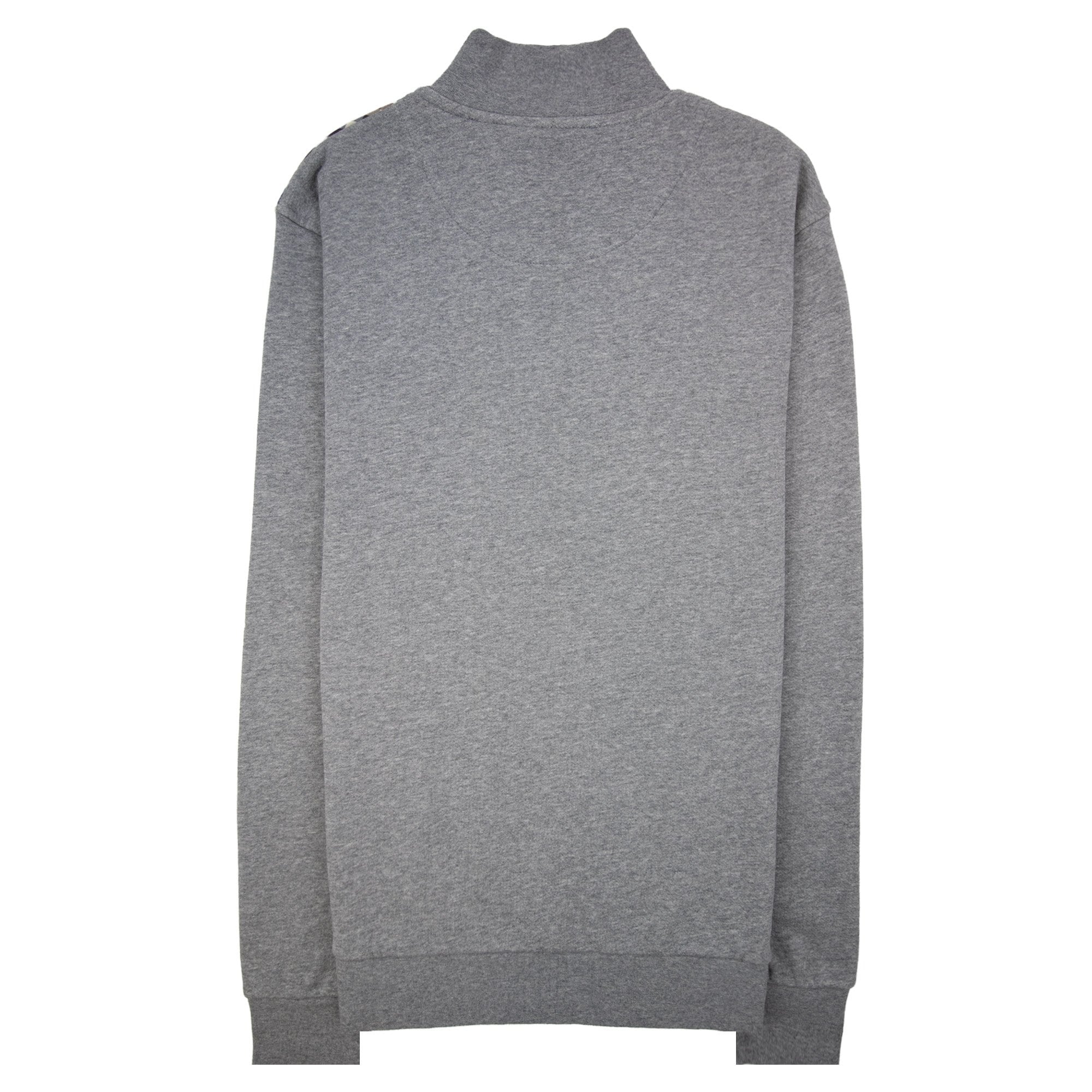 Aquascutum Cc Shoulder 1/4 Zip Sweatshirt Light Melange Grey 05