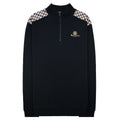 Aquascutum Cc Shoulder 1/4 Zip Sweatshirt 61 Black