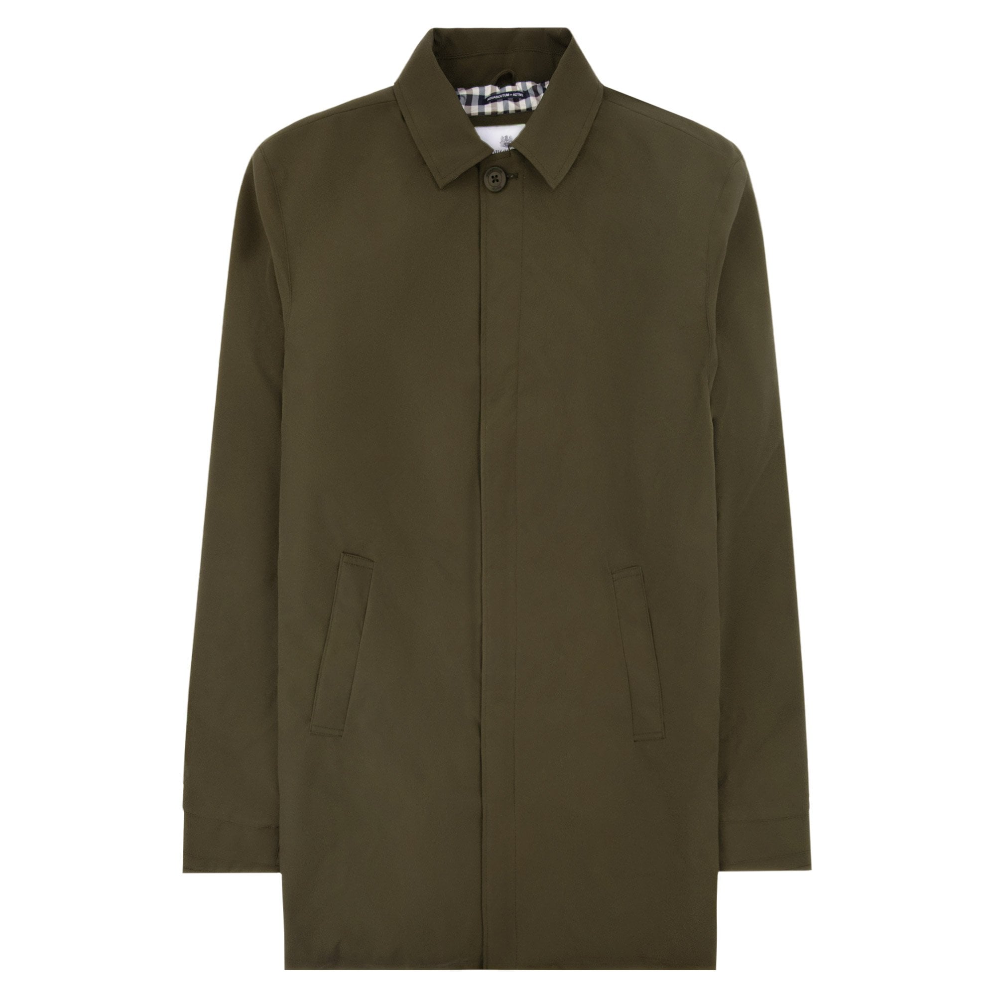 Aquascutum Shell Active Mid Trench Coat Army Green 06