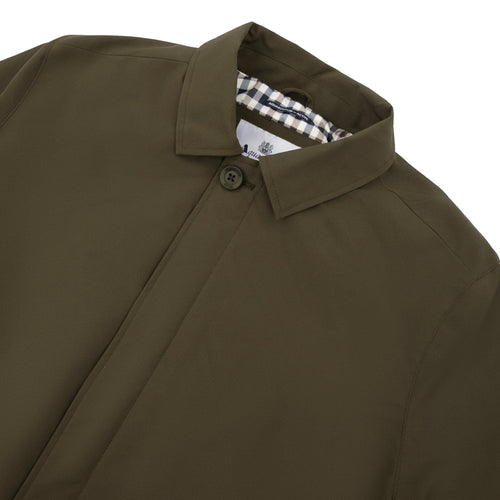 Aquascutum Shell Active Mid Trench Coat Army Green 06
