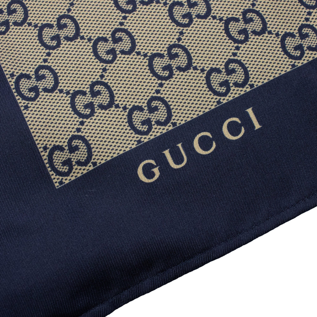 Gucci All Over Gg Print Silk Shirt Beige