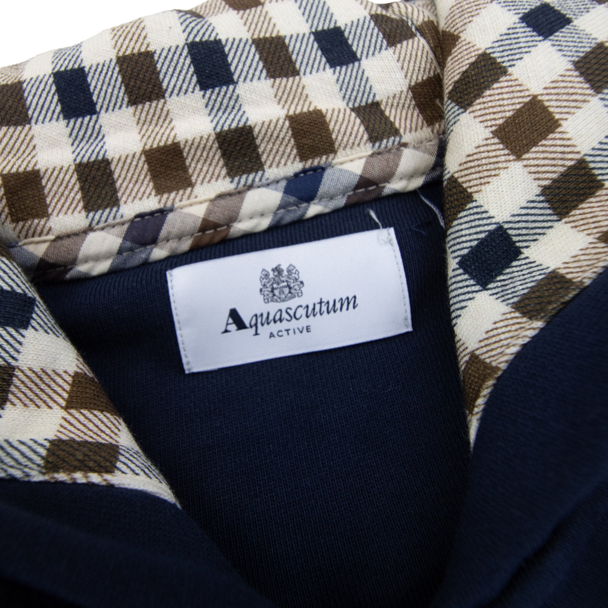 Aquascutum Small Logo Full Zipped Hoodie Navy 11