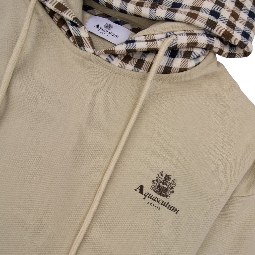 Aquascutum Club Check Hoodie Beige 03