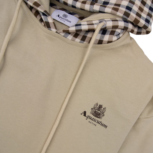 Aquascutum Club Check Hoodie Beige 03