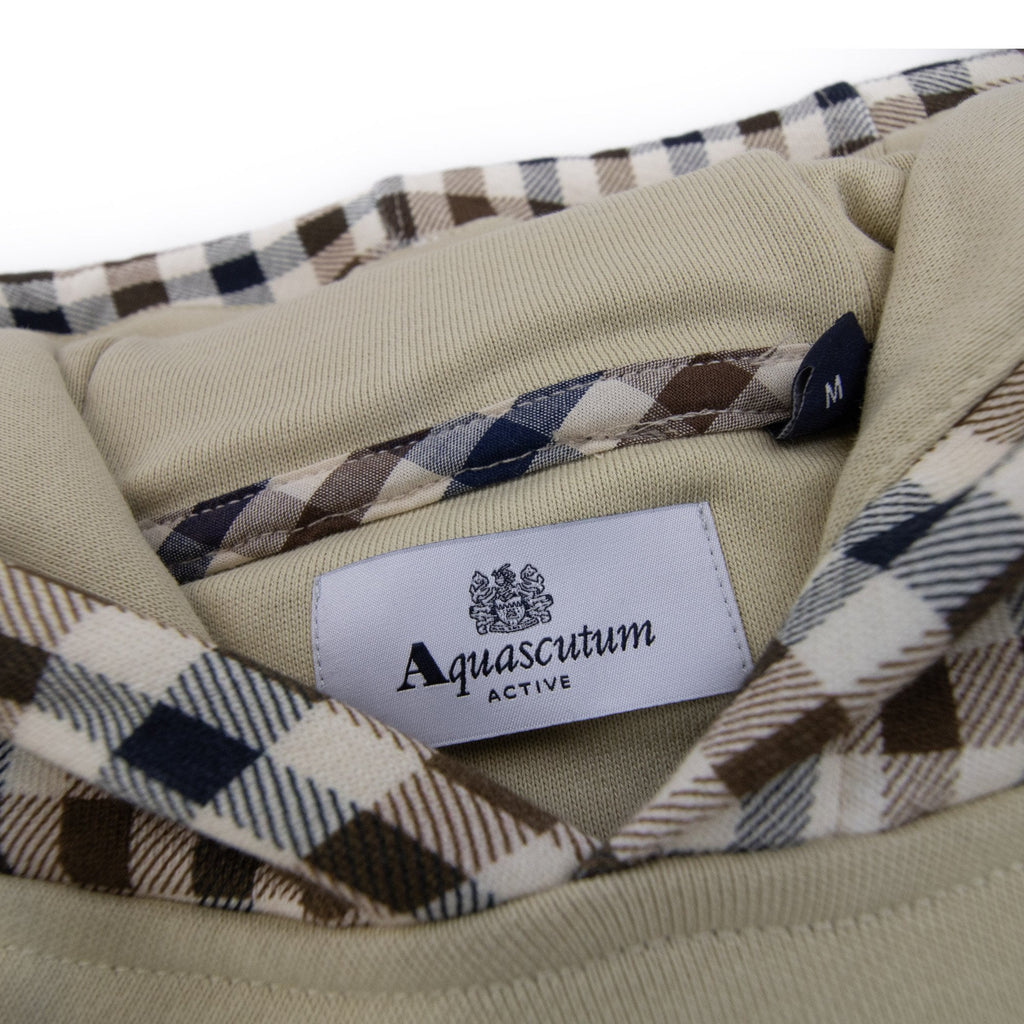 Aquascutum Club Check Hoodie Beige 03