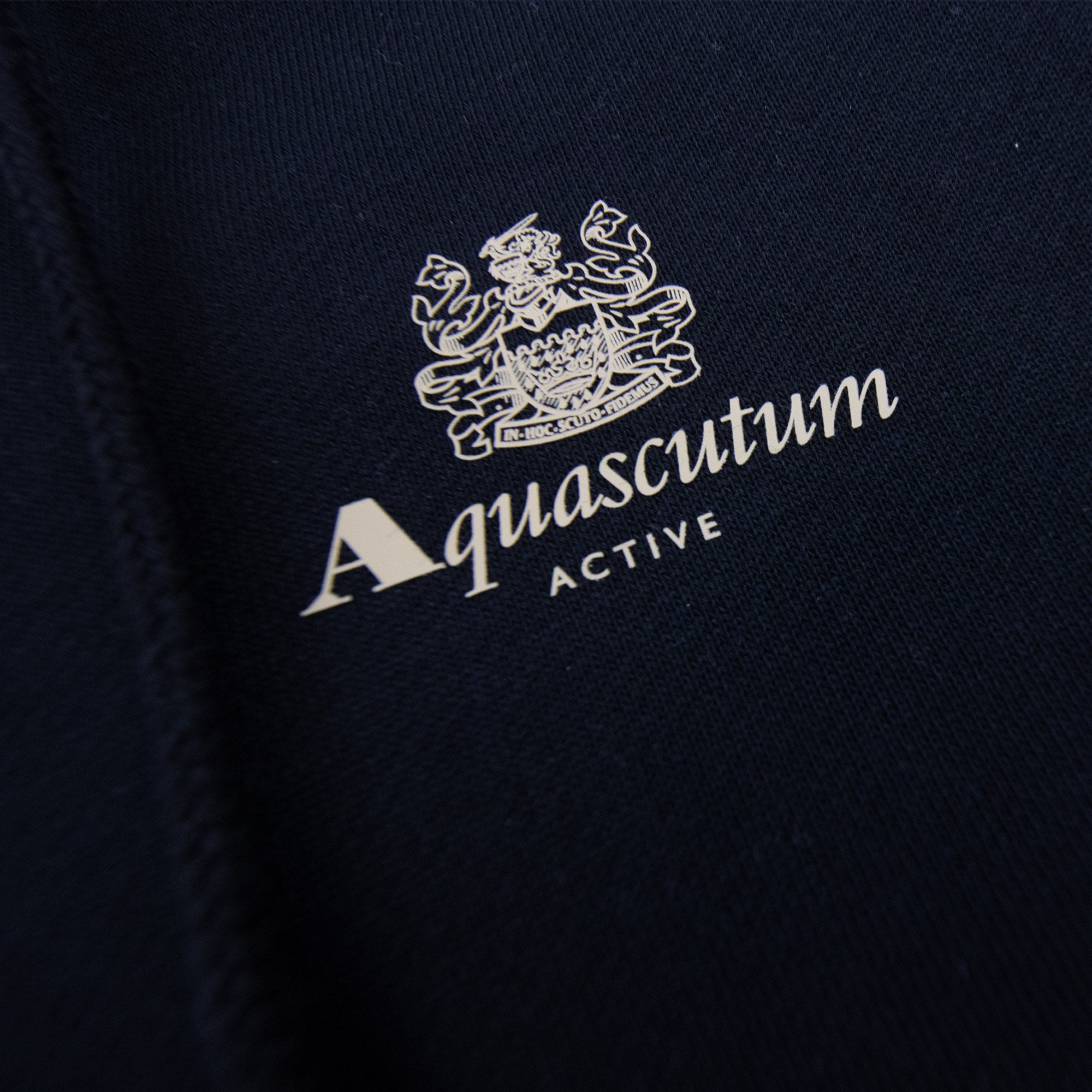 Aquascutum Small Logo Full Zipped Hoodie Black 16