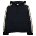 Burberry Check Trim Cotton Hoodie Black