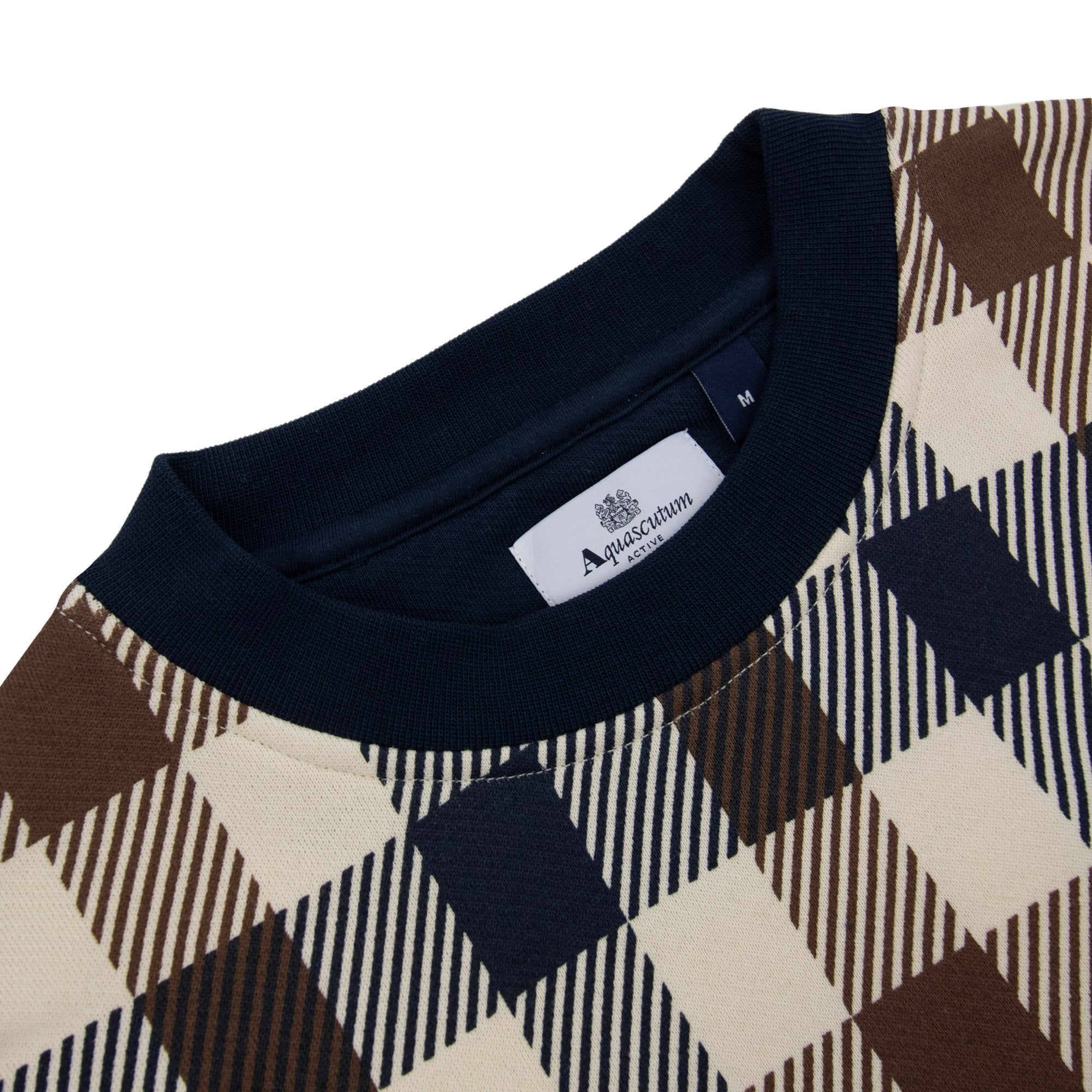 Aquascutum Iconic Pocket Fleece Sweatshirt Macro Club Check 30