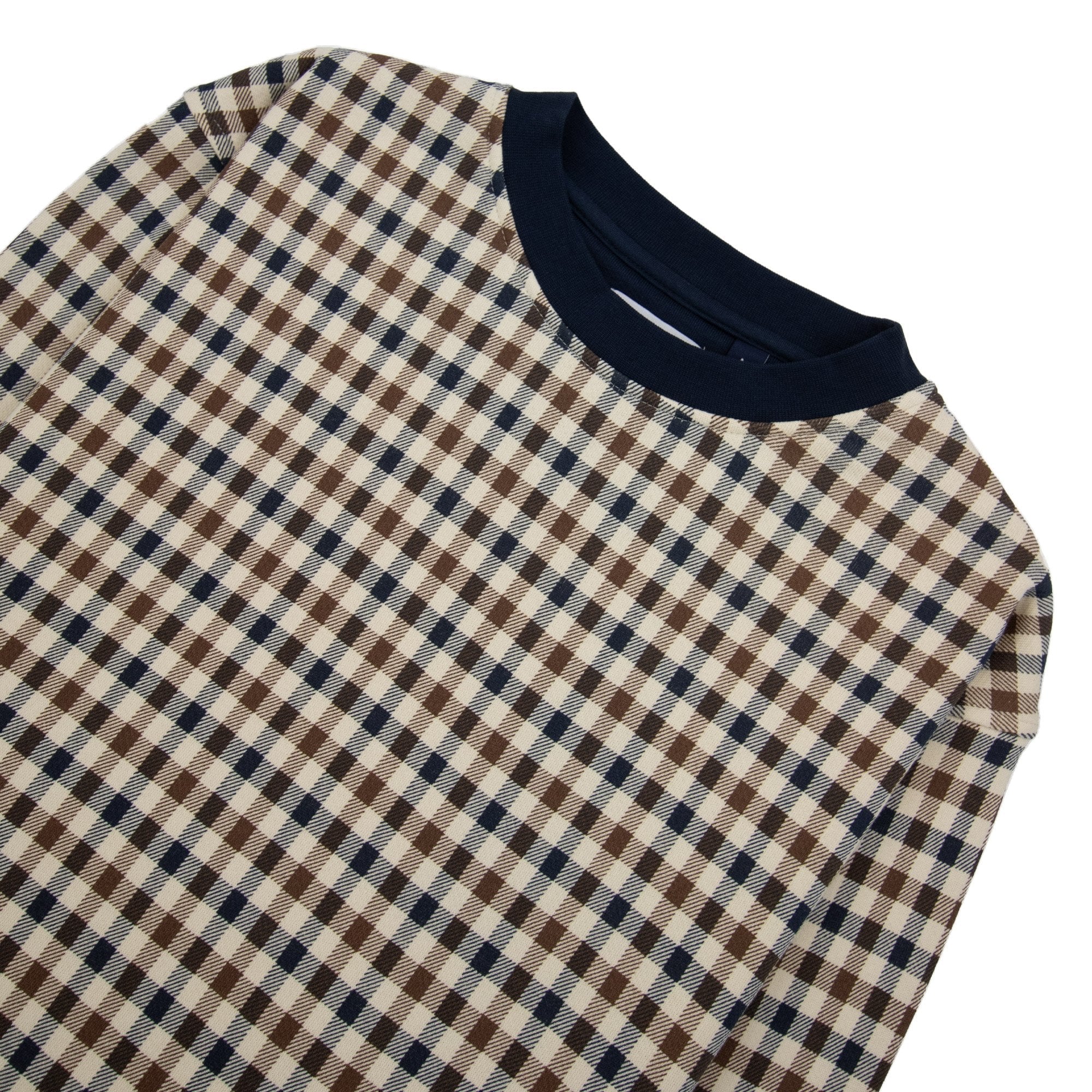 Aquascutum Iconic Crewneck Fleece Sweatshirt Club Check 28