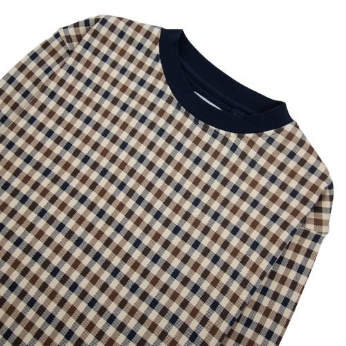 Aquascutum Iconic Crewneck Fleece Sweatshirt Club Check 28