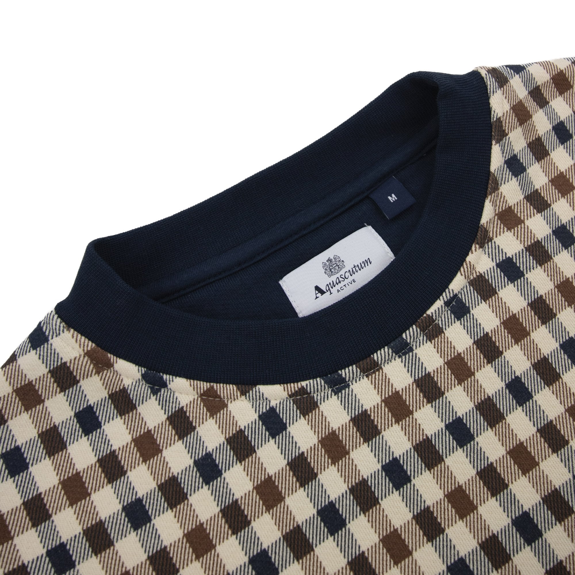 Aquascutum Iconic Crewneck Fleece Sweatshirt Club Check 28