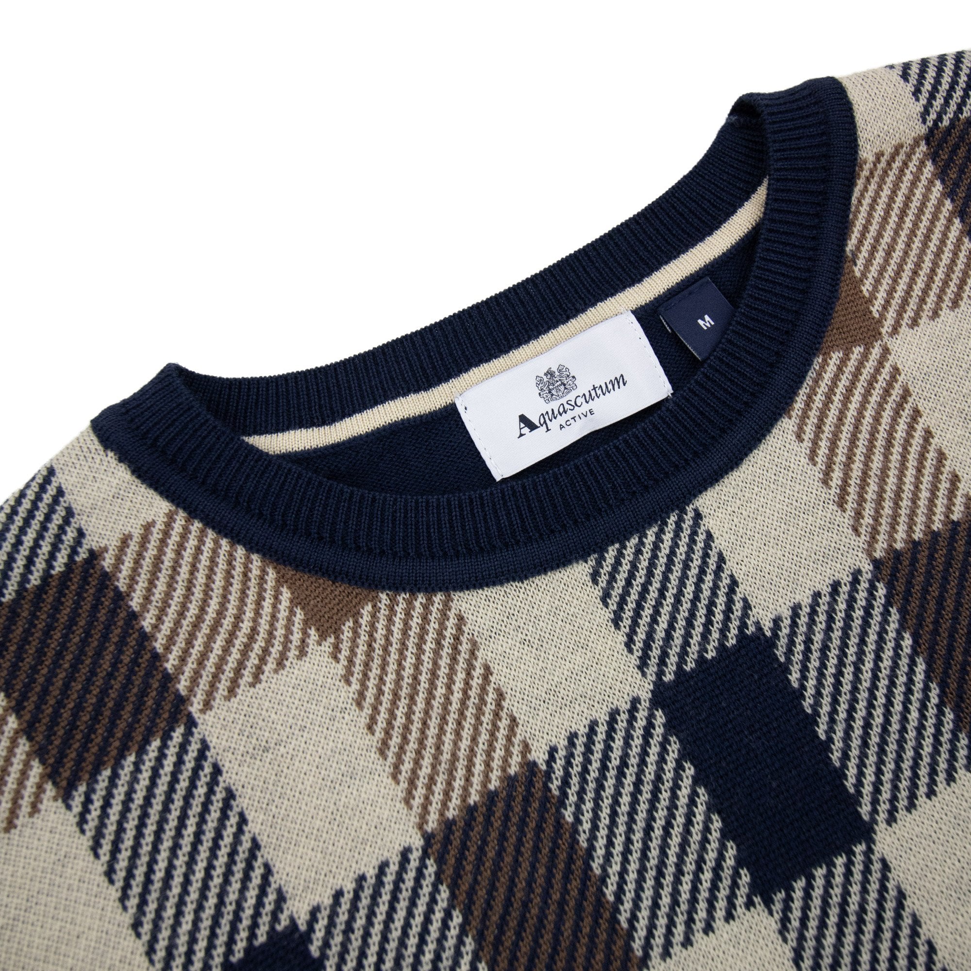 Aquascutum Active Club Check Lana Wool Sweater Navy 11