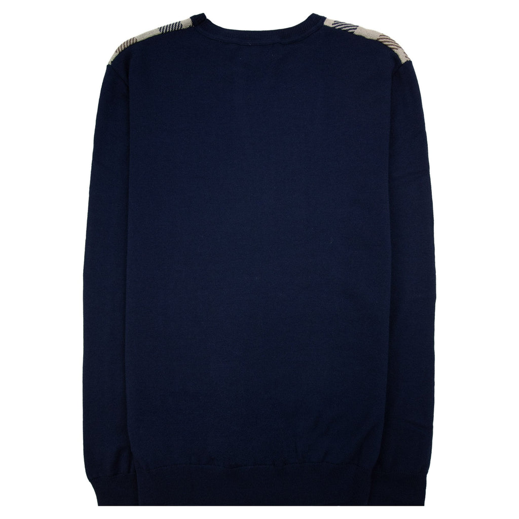 Aquascutum Active Club Check Lana Wool Sweater Navy 11