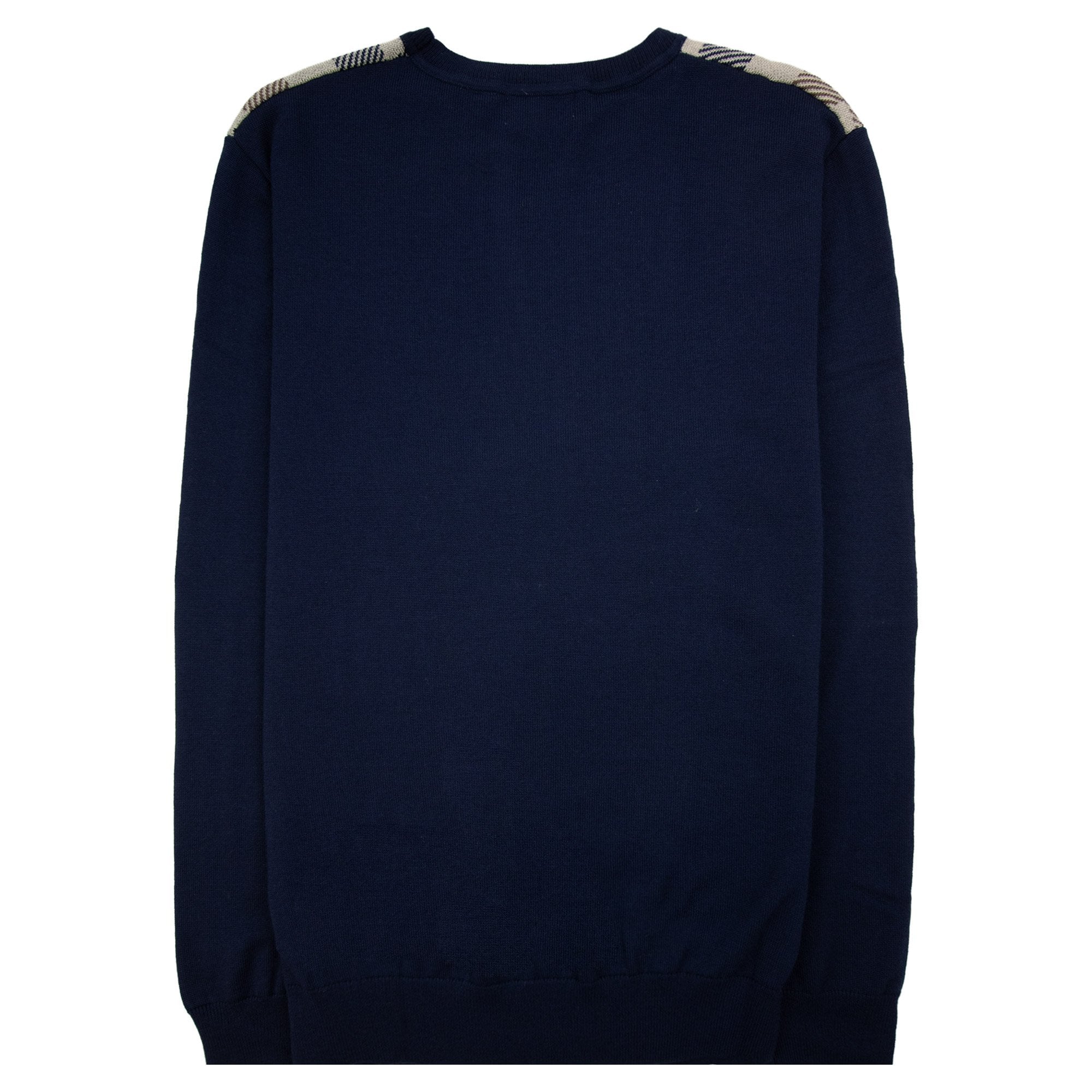 Aquascutum Active Club Check Lana Wool Sweater Navy 11
